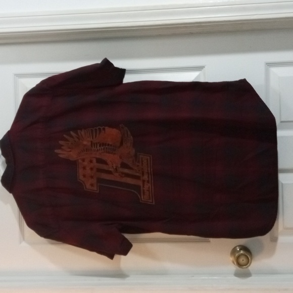Harley-Davidson Men's Red Plaid Short Sleeve Shirt XLarge - Picture 5 of 7